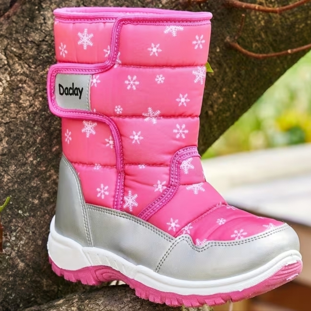Daclay Pink Toddler Winter Boots Size 7